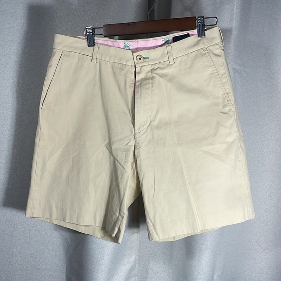 Lilly Pulitzer Everglades Shorts in Tan and Pink - Picture 1 of 4